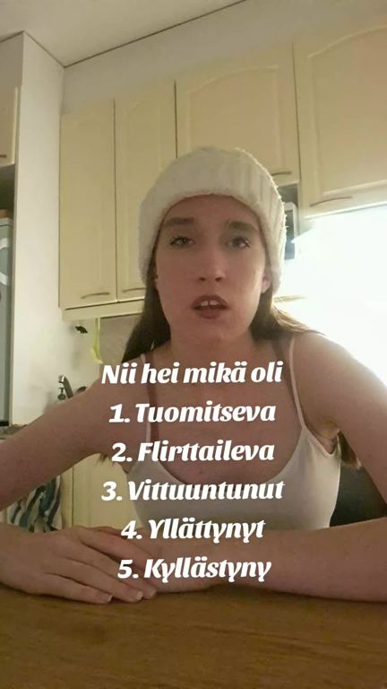 Video still: POV skit by @mirjamhannele